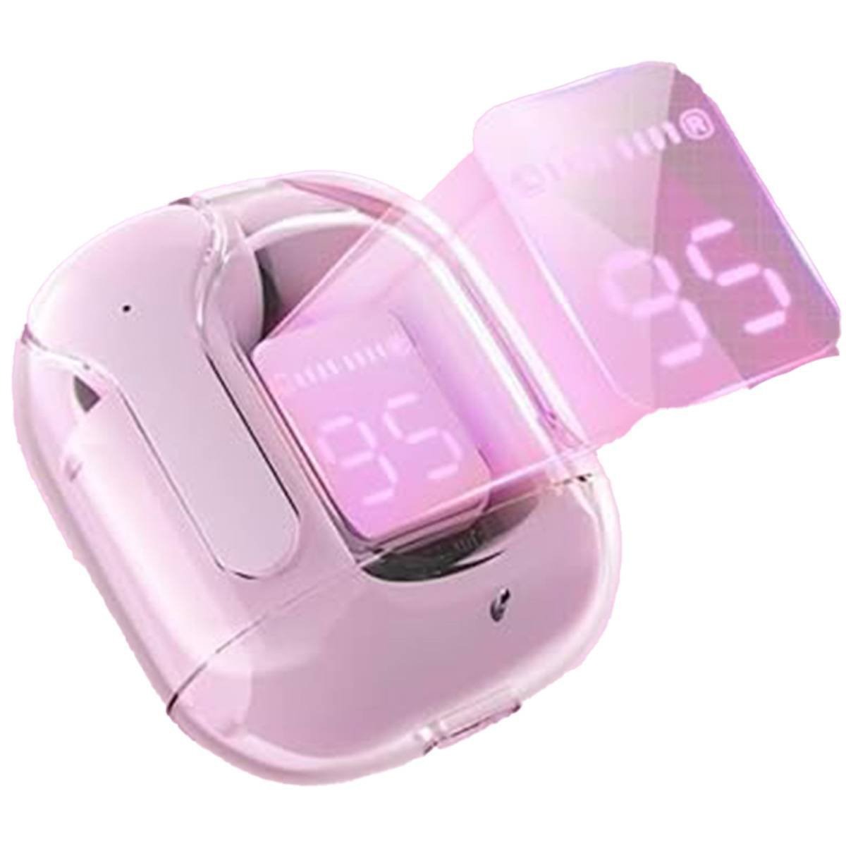 Air 31 Transparent Wireless Stereo Earbuds – Pink | Stylish & Compact | Free Delivery All Over Pakistan
