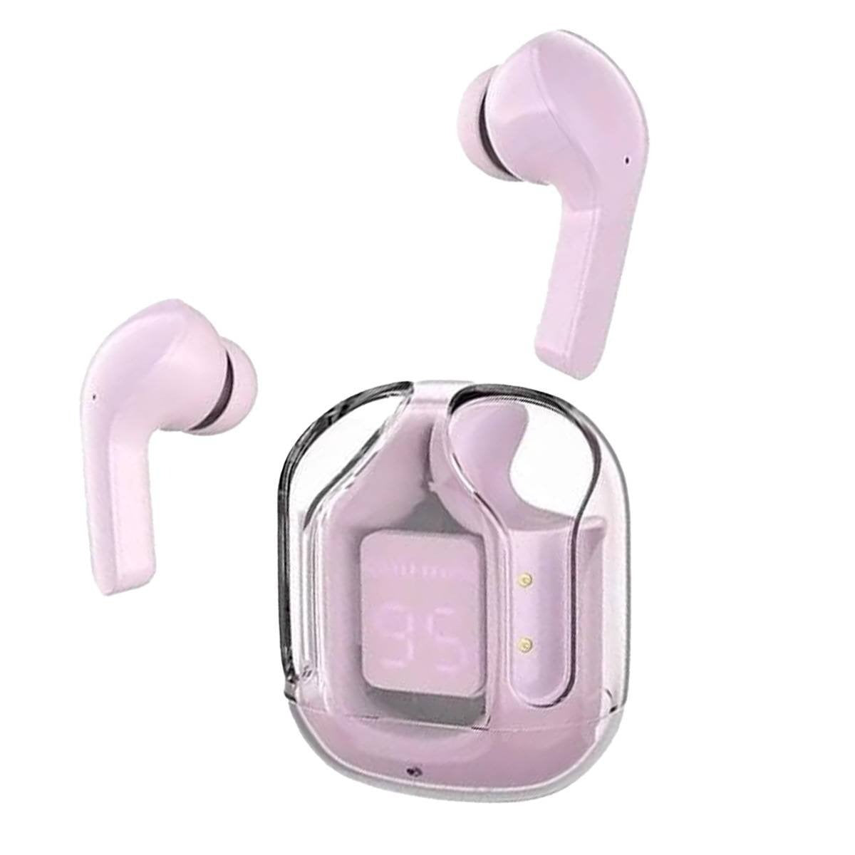 Air 31 Transparent Wireless Stereo Earbuds – Pink | Stylish & Compact | Free Delivery All Over Pakistan