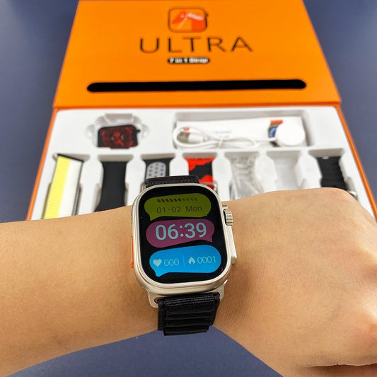 Ultra 2 Smart Watch – 7 in 1 Strap Box | Stylish & Functional | Free Delivery All Over Pakistan