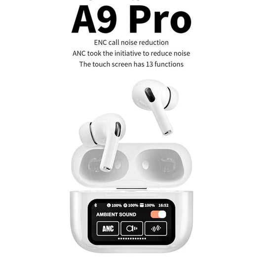 A9 Pro Touchscreen Wireless AirPods – Smart Display Charging Case | Touch Control | Free Delivery All Over Pakistan